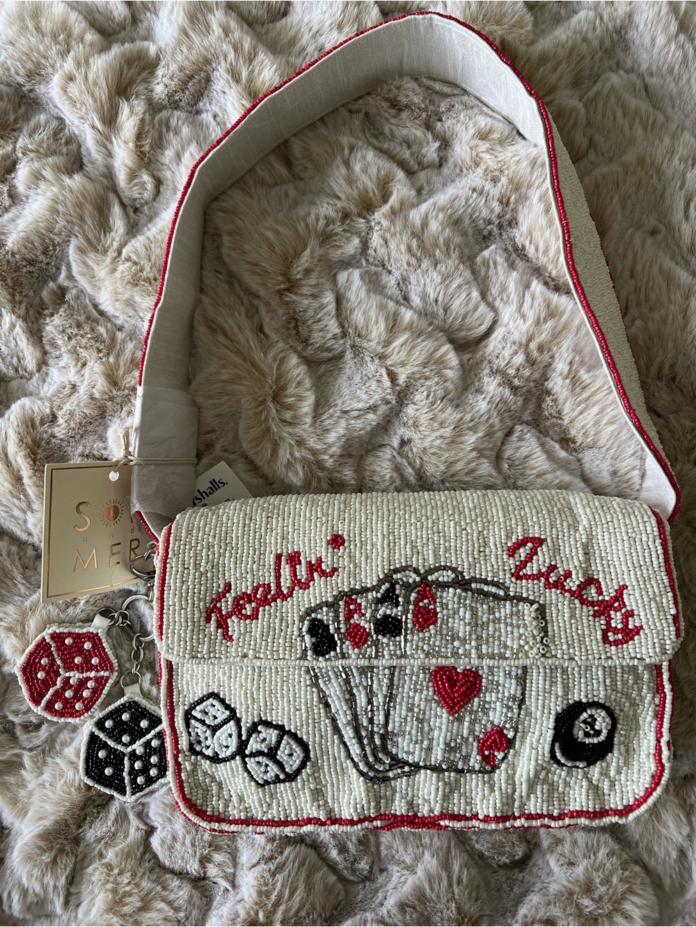 NWT New Release 'Feelin’ Lucky' Beaded Bag